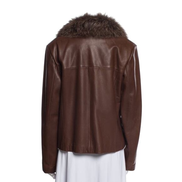 MARVIN RICHARDS Genuine Leather Real Fox Fur Jacket Size L New w/o Tag 2002 - Picture 3 of 11
